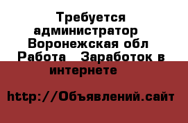 Требуется администратор - Воронежская обл. Работа » Заработок в интернете   